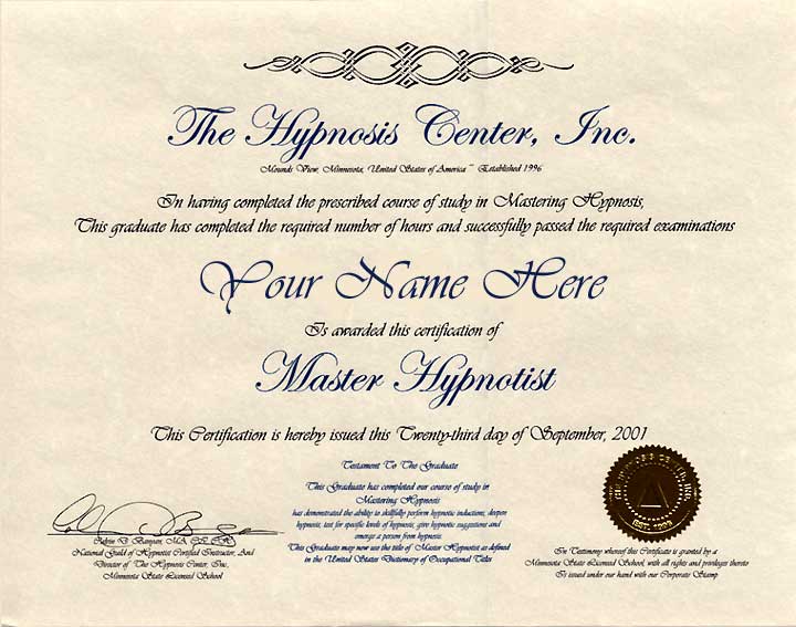 Certified Professional Hypnotherapy Instructors